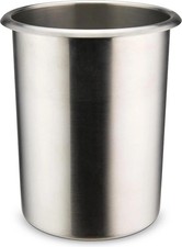 2 qt Silver Stainless Steel Bain Marie Pot Listed | Dishwasher safe, NSF listed,