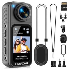 S70 Body Camera with Audio and Video Recording, HD 1520P Body Cam Black 128GB