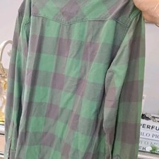 Levi's Vintage Western Check Shirt Green M55 Casual Men's Top