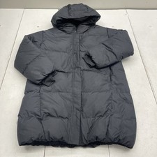 Athleta Girl Black Cloud 9 Down Full Zip Up Puffer Parka Jacket Youth Girls XL