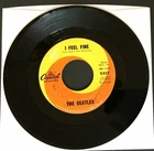 Beatles 45 rpm Captiol Records, 1964, I Feel Fine/ She's A Woman VG