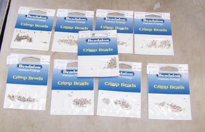 BEADALON PREMIUM FINIDINGS CRIMP BEADS SILVER 1.5G JFCS-1.5G SIZE 1 ID 1.3MM (9)