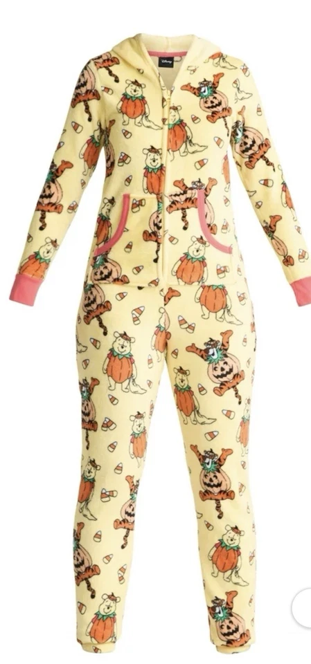 Winnie Pooh женщин пижамы XS 0-2 Союза костюм костюм цельный молнии новый - Изображение 4 из 4