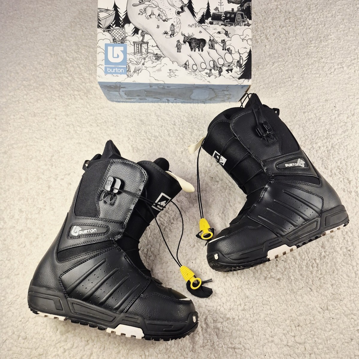 BURTON Moto Speedzone ブーツ 9.5 Men's BURTON Moto Speed Lace Snowboard Boots - BLACK Size 7 | eBay