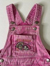 Disney Toy Story Pink girls 2T Overalls denium shorts Jessie & Woody