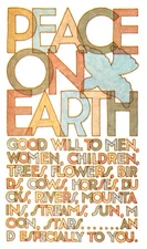 Peace on Earth, 1976, Evergreen Original by Jane Myers Postcard