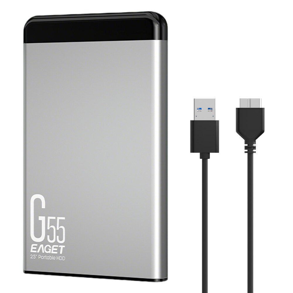 EAGET 2.5" Ultra Slim Portable HDD USB 3.0 for PC/Mac/Laptop External Hard Drive