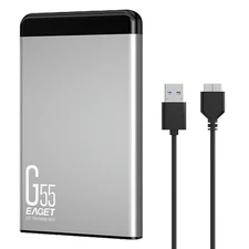 EAGET 2.5" Ultra Slim Portable HDD USB 3.0 for PC/Mac/Laptop External Hard Drive