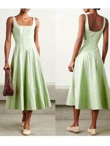 chinese dress ladies Joan Linen Dress - Chambray main image 1
