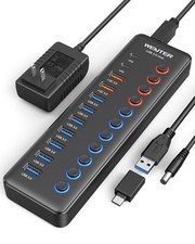 Powered USB 3.0 Hub, Wenter 48W 11-Port USB Hub Splitter 7 Faster Data Trans...