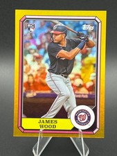 2025 Topps Archives JAMES WOOD #87BB-3 Gold Foil /50 RC