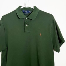 Polo Ralph Lauren Custom Fit Cotton Polo Shirt Green Mens Medium