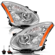 Headlight Assembly for Nissan Rogue 2008-2015 with Bulbs LH RH