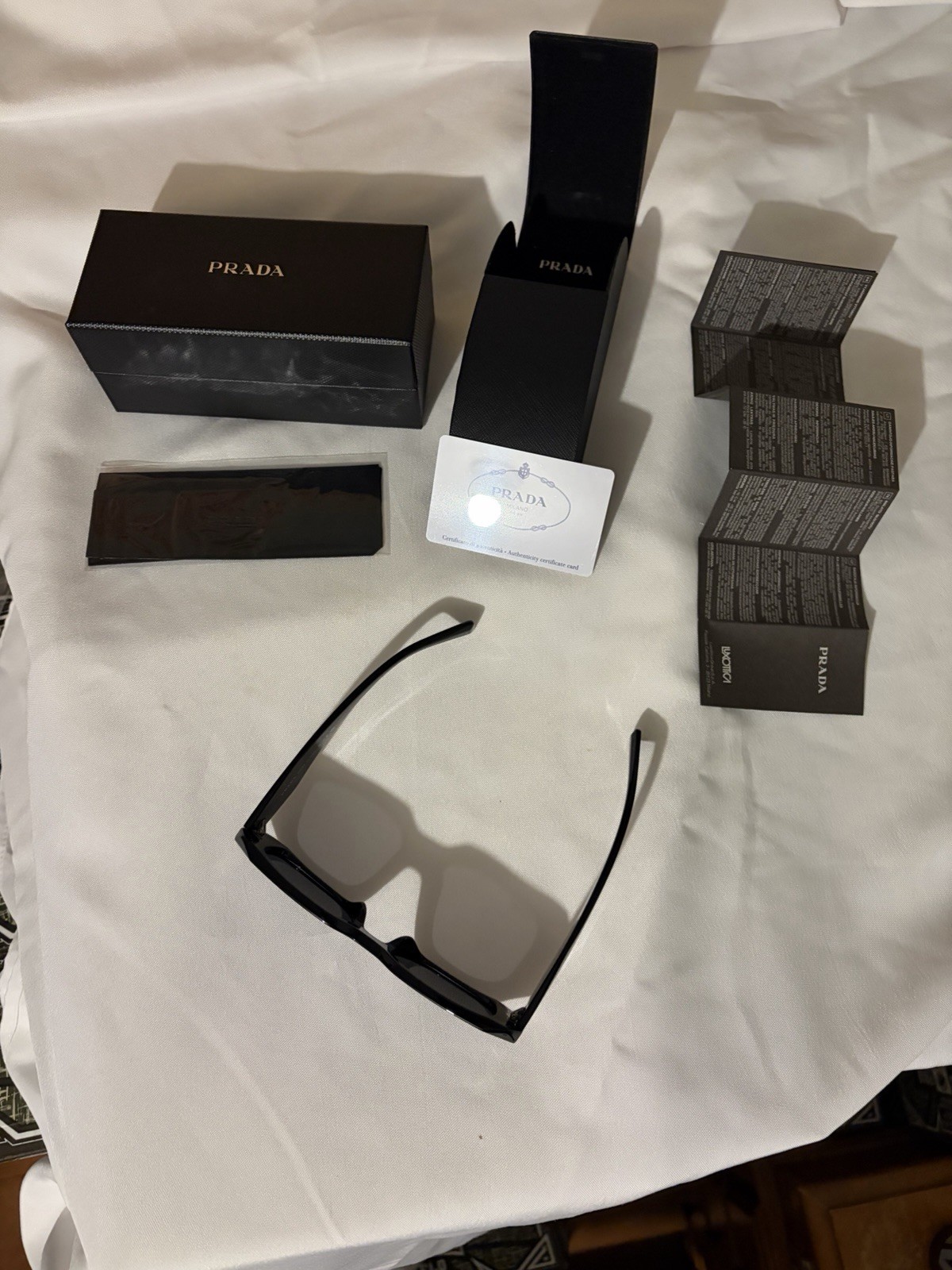 PRADA Milano Black Rectangular Sunglasses Made In… - image 5