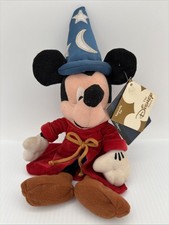 Disney Fantasia 2000 Sorcerer Mickey Bean Bag Plush 8" Stuffed Toy w/ Tags
