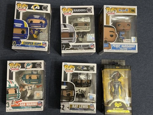 Funko Pop! Vinyl Lot: NFL & NBA Penny, Kupp, Marino, Lewis, Adam’s,  Ja Morant