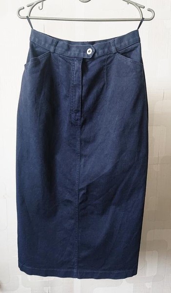 Women American Vintage Skirt Navy Denim 36 / S / #4YM3
