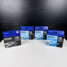 Epson 78 Printer Ink Cartridge 4 - Black, Cyan Blue, Light Cyan Blue - Expired