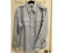 Usgi Us Air Force Mens Service Dress Shirt Long Sleeve Blue