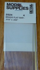 Detail Associates 2524 All Scale Flat Brass Wire pkg 4 