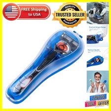 Portable Blue Manual Razor Case   Lightweight Protector for Travel Convenience