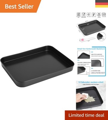 Elegantes Backblech Set mit Silikonpinsel 24,5 x 18,5 cm - Leicht zu reinigen