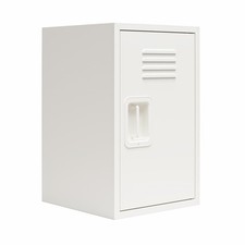 Little Seeds Casey Stackable Mini Metal Storage Locker, White