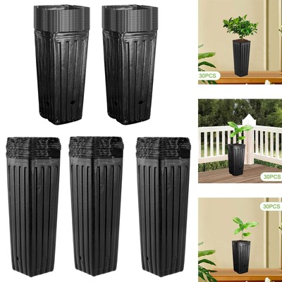 30 Pieces Deep Tree Starter Pots Indoor Outdoor Garden Plants Seedling Pots