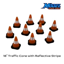 18" Multi Color Traffic Cone Multi-Color - Reflective (12pk) - N Scale