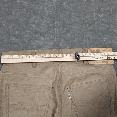 Vintage Levis 517 Corduroy Pants Mens 34x30 Tan Khaki Bootcut Made