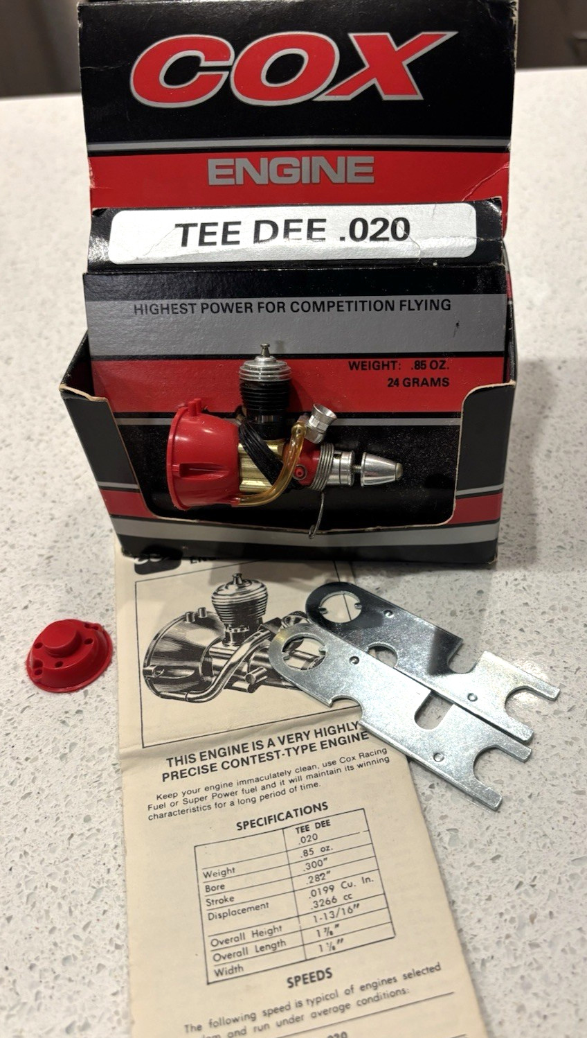 New Cox .020 Tee Dee #160 Model Airplane Engine w Box