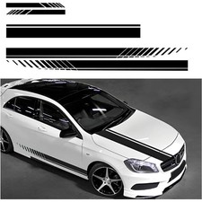 5 Stück Streifen Aufkleber für Motorhaube Auto, Auto Aufkleber Karosserie Sei...