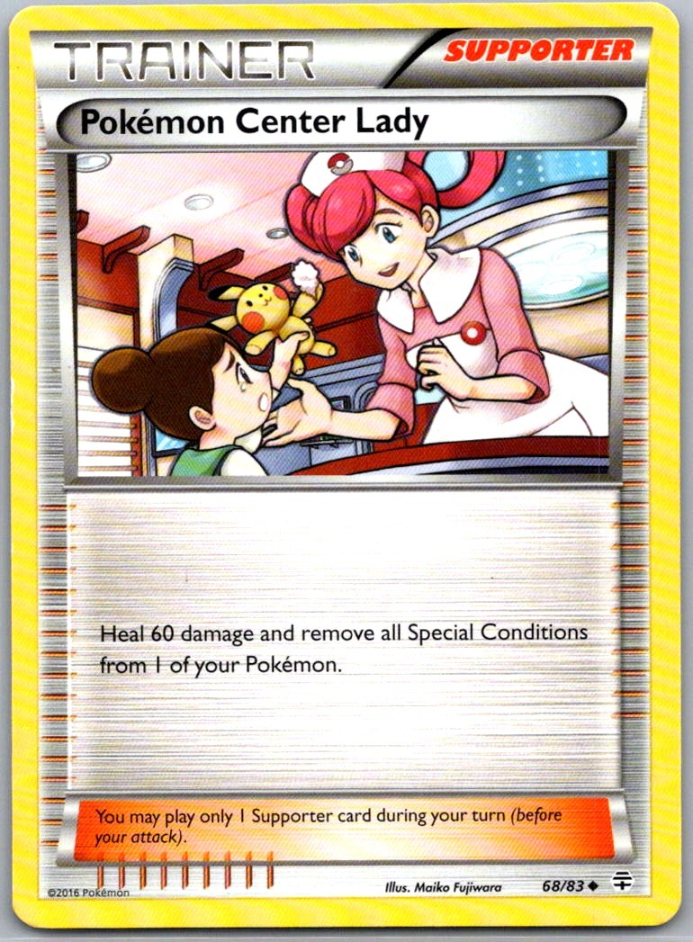 Pokemon Center Lady 68/83 Generations Uncommon Normal NM