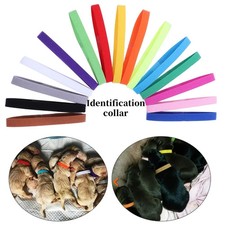 15PCS Pet Identification Circle Kitten Puppy Colored Collar Birth Marking Rope C