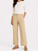 Marc Cain Hose Beige 34 XS N1 Damen Leichte Chino Straight Bundfalte Taschen Neu
