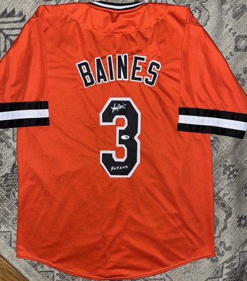 Harold Baines Signed Custom Orange Baltimore Orioles Jersey JSA WIT COA w/ HOF