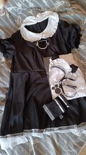 Maid Cosplay Dienstmädchen Cat Katze Komplett 4XL Kostüm