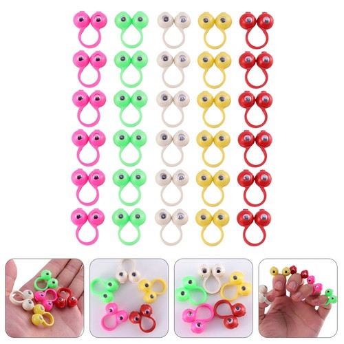 Ring Puppet 50 Pcs Ring Child Eyeball Finger Puppet Rings Eyes Puppets | eBay