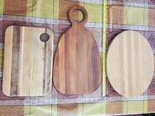 Lot Of 3 Used Wooden Cutting Boards Charcuterie