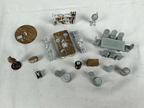 Vintage Bundle D&D Miniature Dungeons & Dragons Grenadier Lot WH Furniture Knigh - Picture 4 of 9