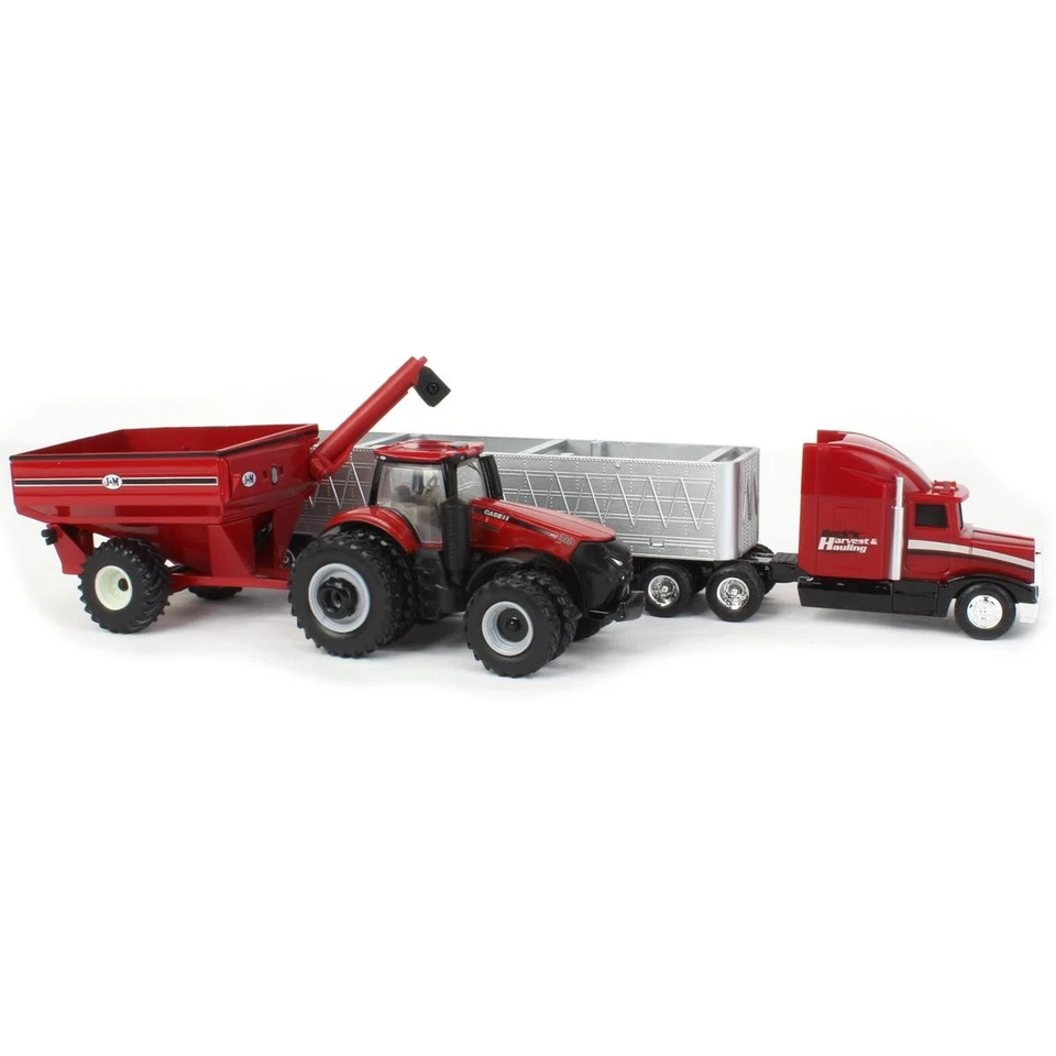 ERTL 1/64 Case IH 8250 Combine Harvesting Tractor and Truck Set 44384 - Image 3 of 4