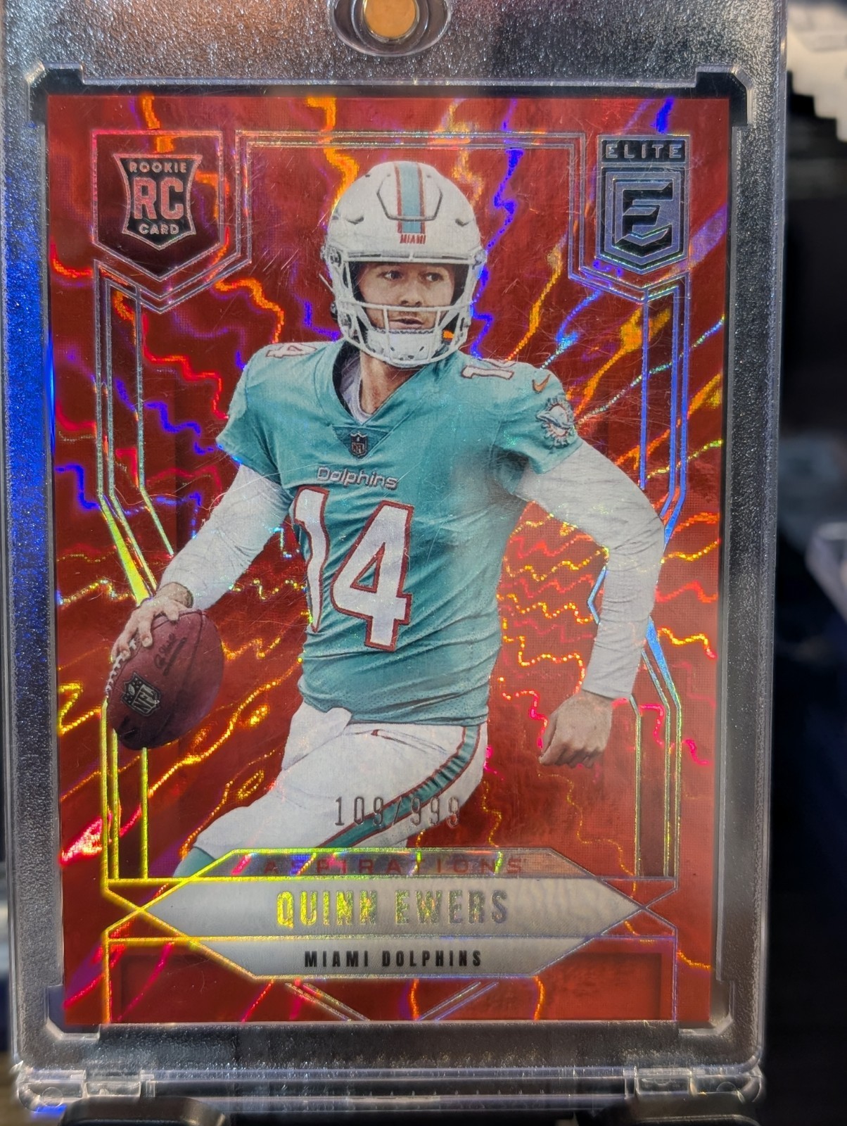 2025 Donruss Elite Quinn Ewers Red Aspirations Rookie /999 Dolphins #116