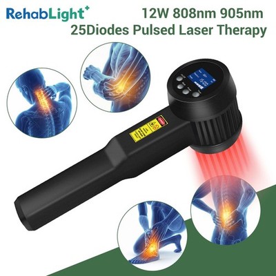 12W 808nm 905nm Dual Wavelength Cold Laser Treatment Arthritis Joint Pain Relief