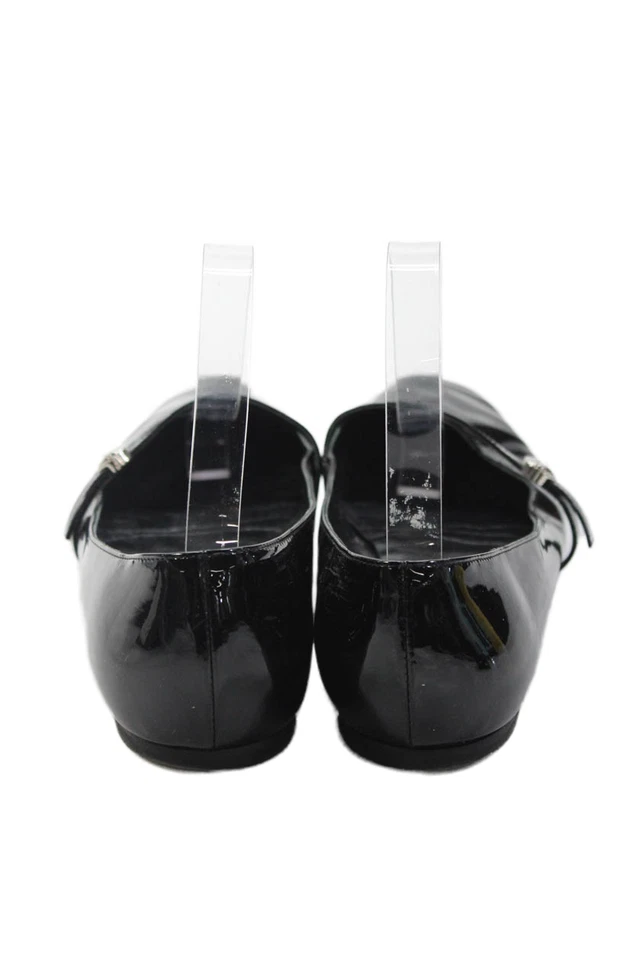 Zapatos planos de ballet Louis Vuitton para mujer charol tono plateado negros talla 38 8 Foto 3 de 4