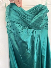 Banana Republic Women’s 10 Strapless Green Dress Sweetheart Front Slit Midi part