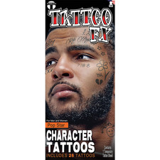 Tinsley Transfers Character Pop Star Temporary Tattoos - Morris Costumes