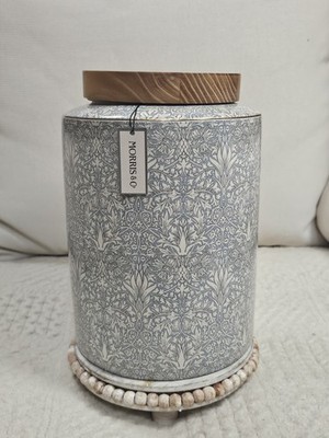 NEW! Morris & Co SNAKESHEAD Large 11  Canister w/Bamboo Wood Lid viral htf 