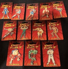 Lot 12 Complete Set Street Fighter 2 II Pin Brooch NOS 1993 Capcom Japan