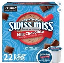 Swiss Miss Milk Chocolate Hot Cocoa, Keurig Single-Serve K-Cup Pods, 22 Count