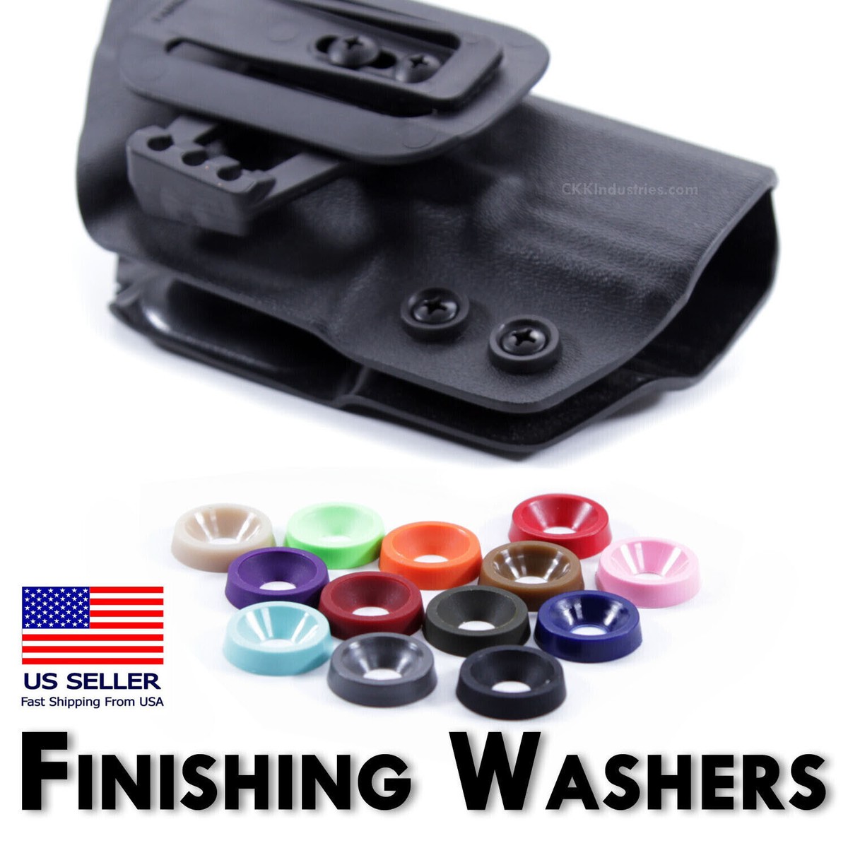 Finishing Washers - #8 - Flat Top - Nylon - for Holster & Sheath